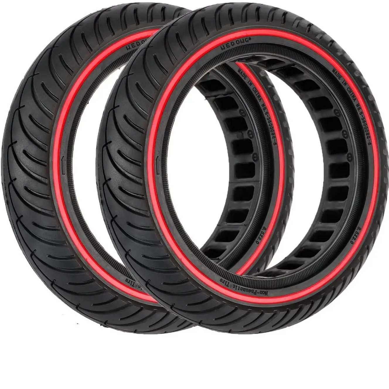 2 Piezas Neumático sólido de 8.5 pulgadas para Patinete Electrico Rueda de 8,5 Pulgadas, Rueda de