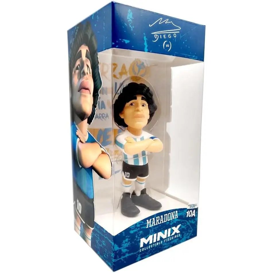 Bandai - Minix Figura Maradona ALBICELESTE Jugador de Argentina 12cm Multicolor (42571)