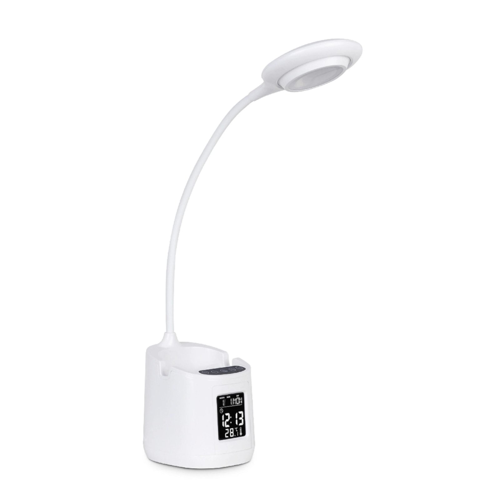 BEL AIR HOME - Lámpara Flexo KALIM Luz LED 5W 3000K-4000K-6500K Con Pantalla Digital y USB -