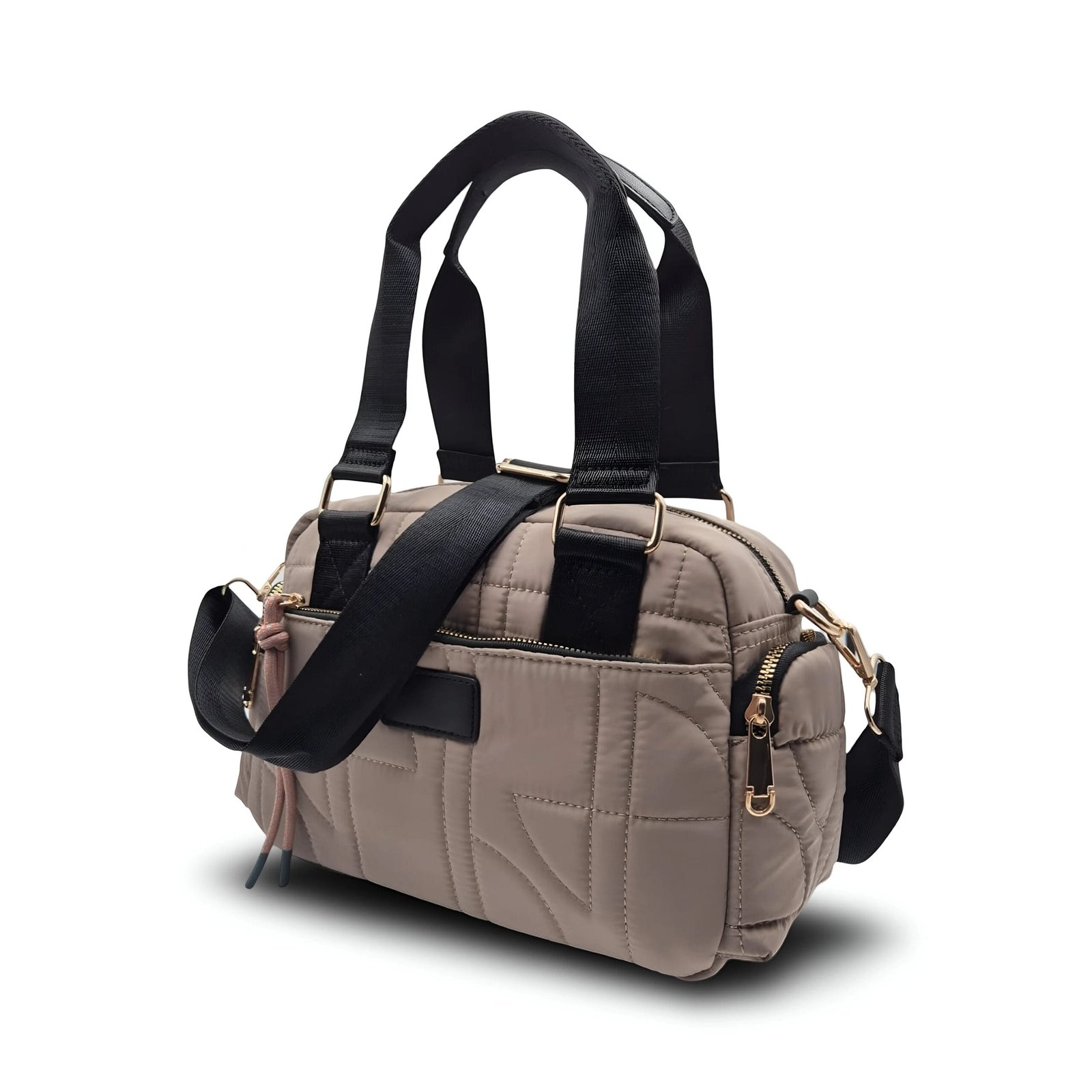 Bolso en nylon acolchado de mano con bandolera regulable y desmontable. Ideal para uso diario con