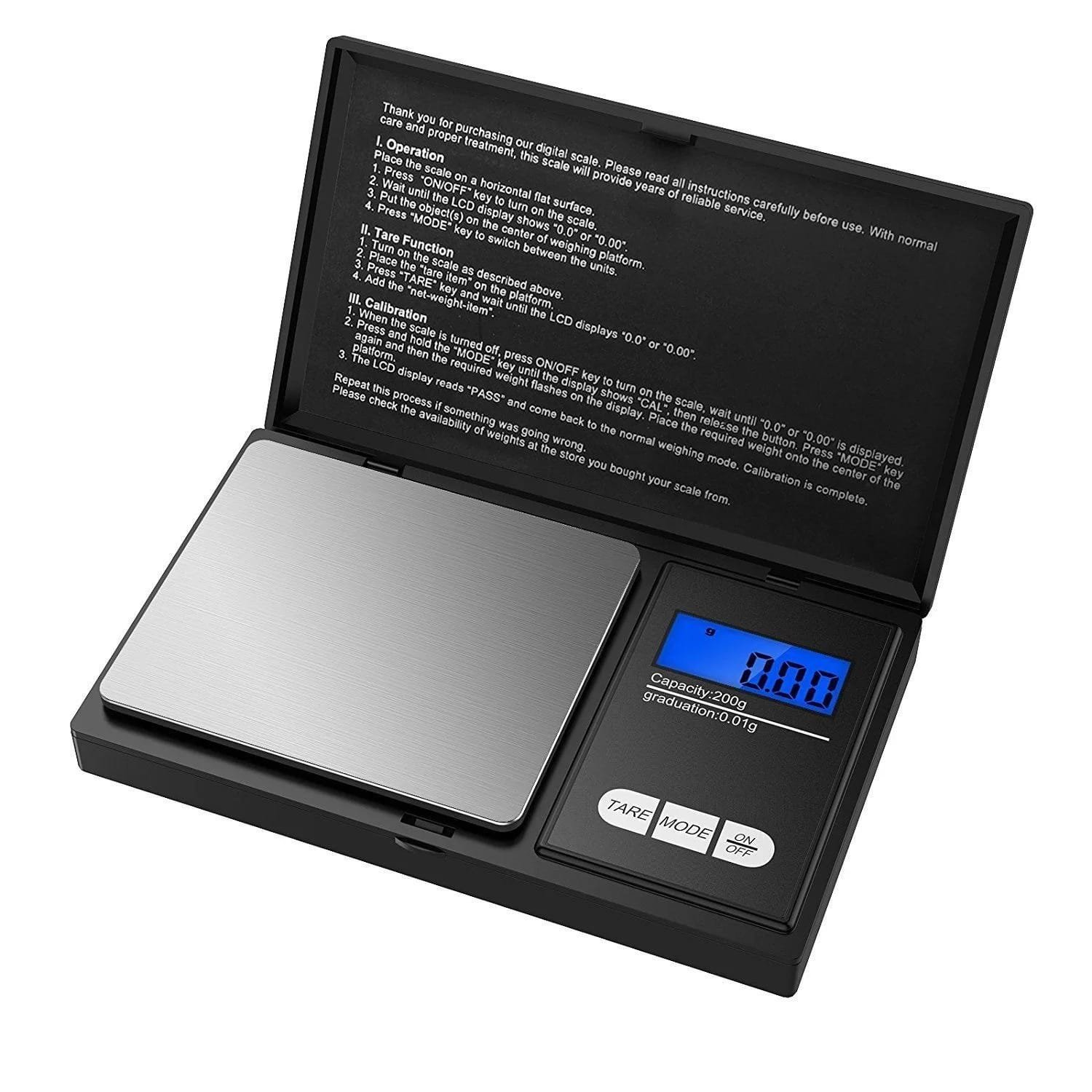 Báscula digital SANDA profesional portatil de bolsillo, 0.1g--200g.alta precision,Balanza eléctrica