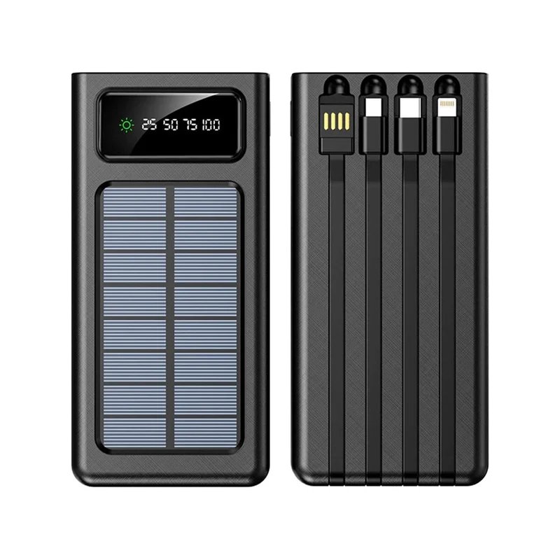 Cargador portátil Solar Power Bank 12000Mah/20000Mah Gran Capacidad Incorporado 5 Salidas y 3