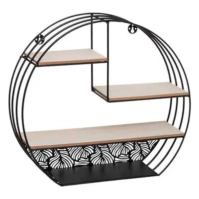 Factory Cuadros Estante de Pared Metal Negro - Medidas 40x10x36cm - Organización