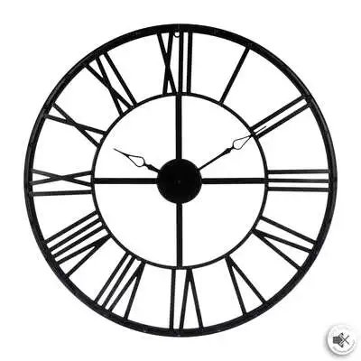 Factory Cuadros Reloj de Pared Vintage Metal Negro 70cm - Decoración Vintage
