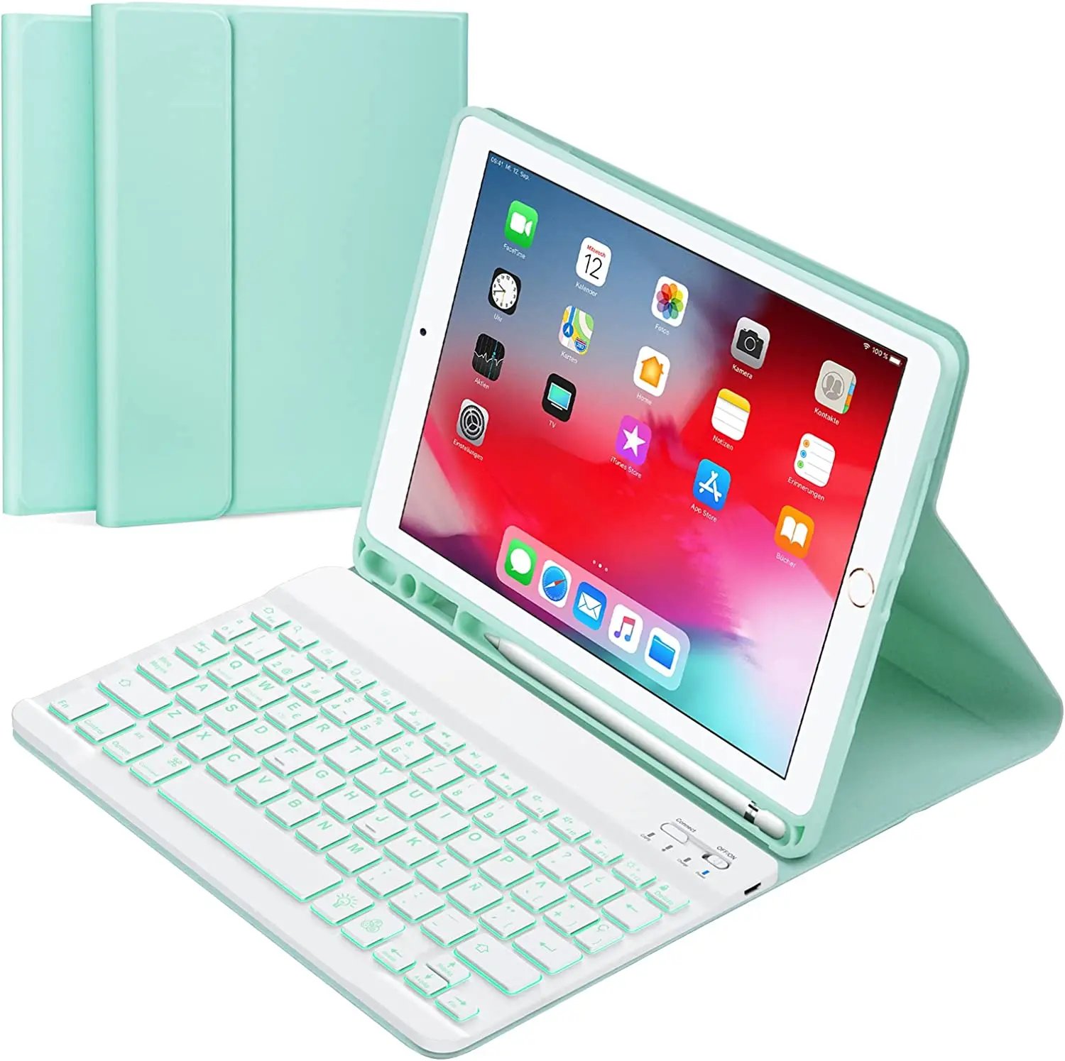 FGNS Funda con Teclado Bluetooth en Español Ñ Compatible con iPad Air 11"2024/iPad Air 5/4 10,9