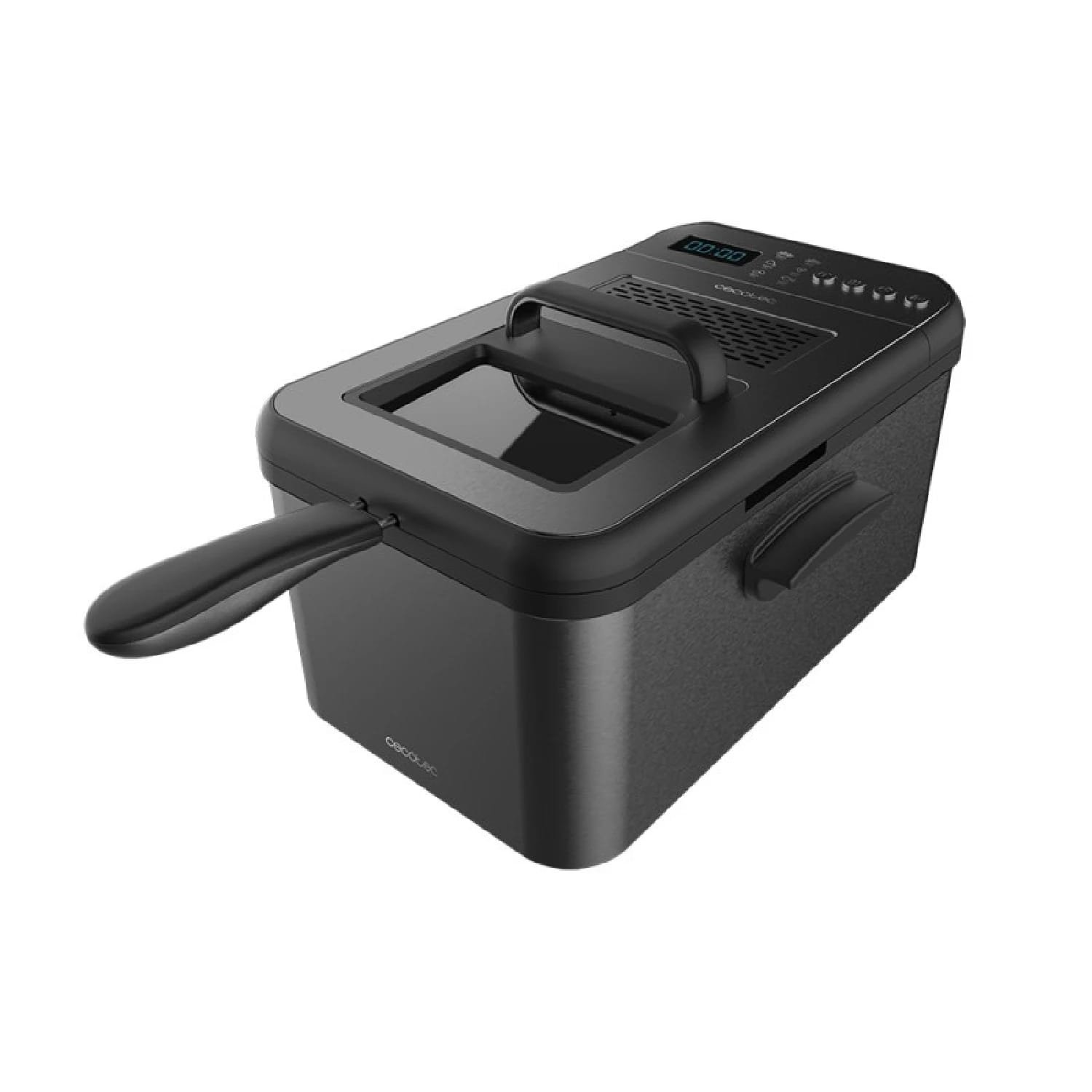 Freidora de Aceite de 3,2 Litros Cleanfry Luxury 3000 Dark. 2400 W, Acero Inoxidable tintado en