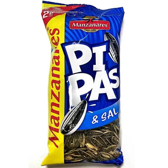 Frutos secos Manzanares - Pipa Larga Tostada - Con Sal o Aguasal - 10ud de 230g