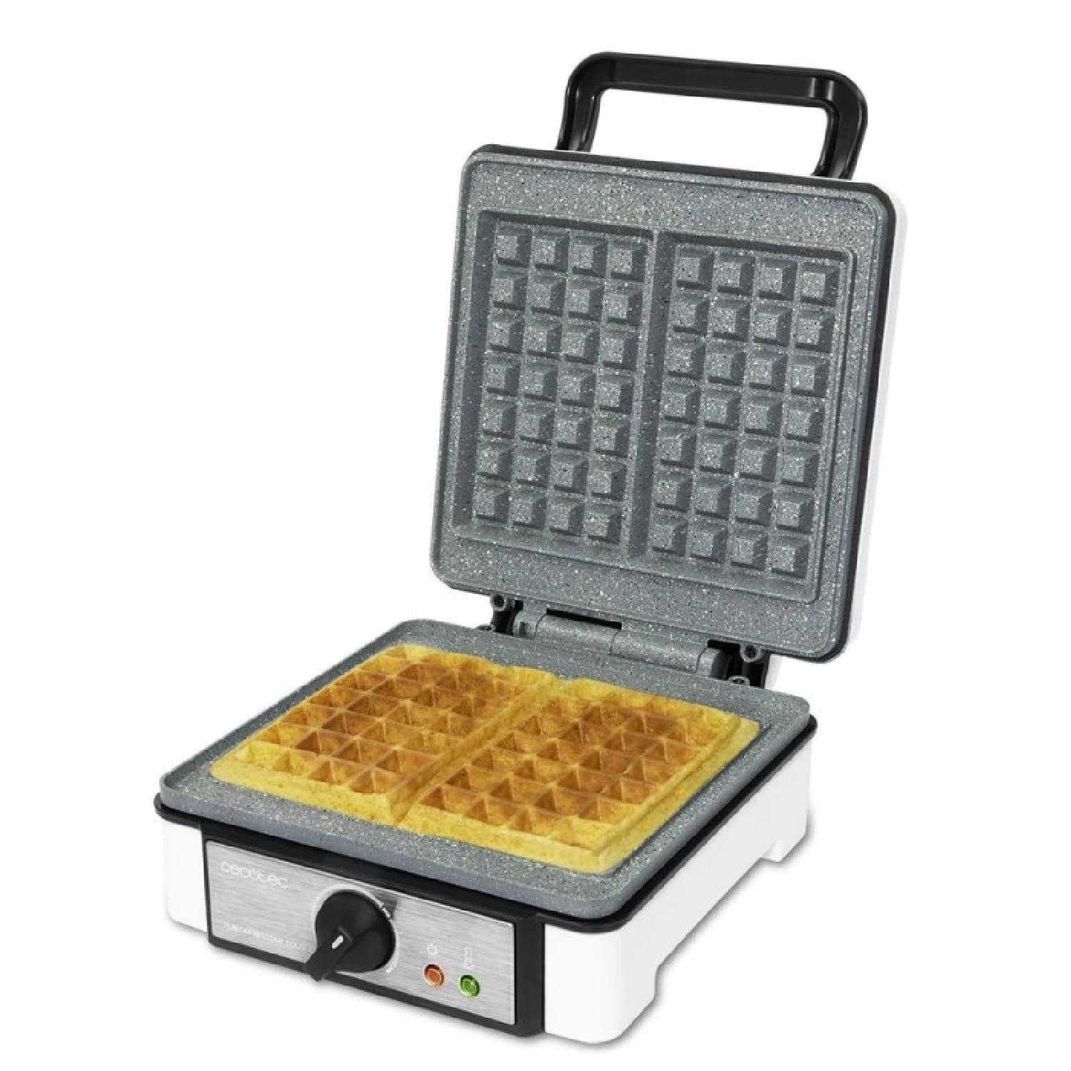 fun gofrestone double, gofrera con 1200 w de potencia, revestimiento de piedra ecológico