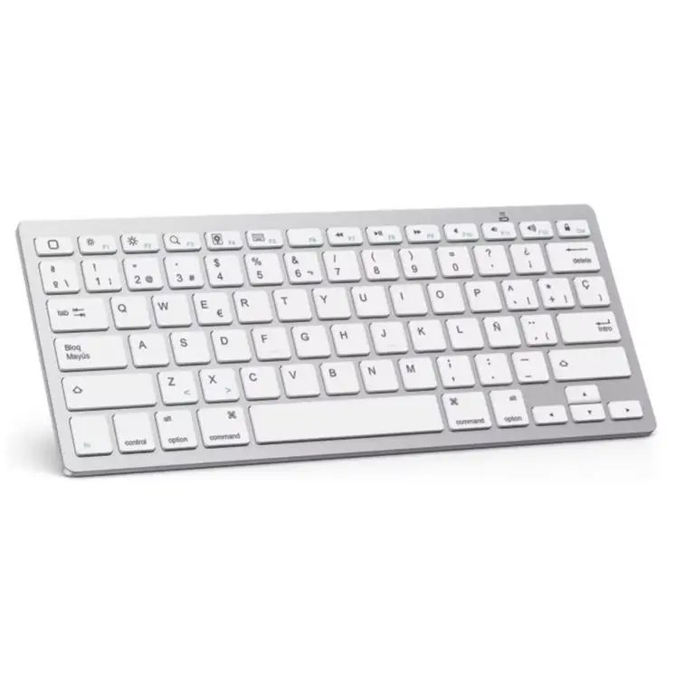 IPSDI Teclado Bluetooth Español Ultra-Delgado para iPad/iPad Pro/iPad Air/iPad Mini/iPhone y Todas