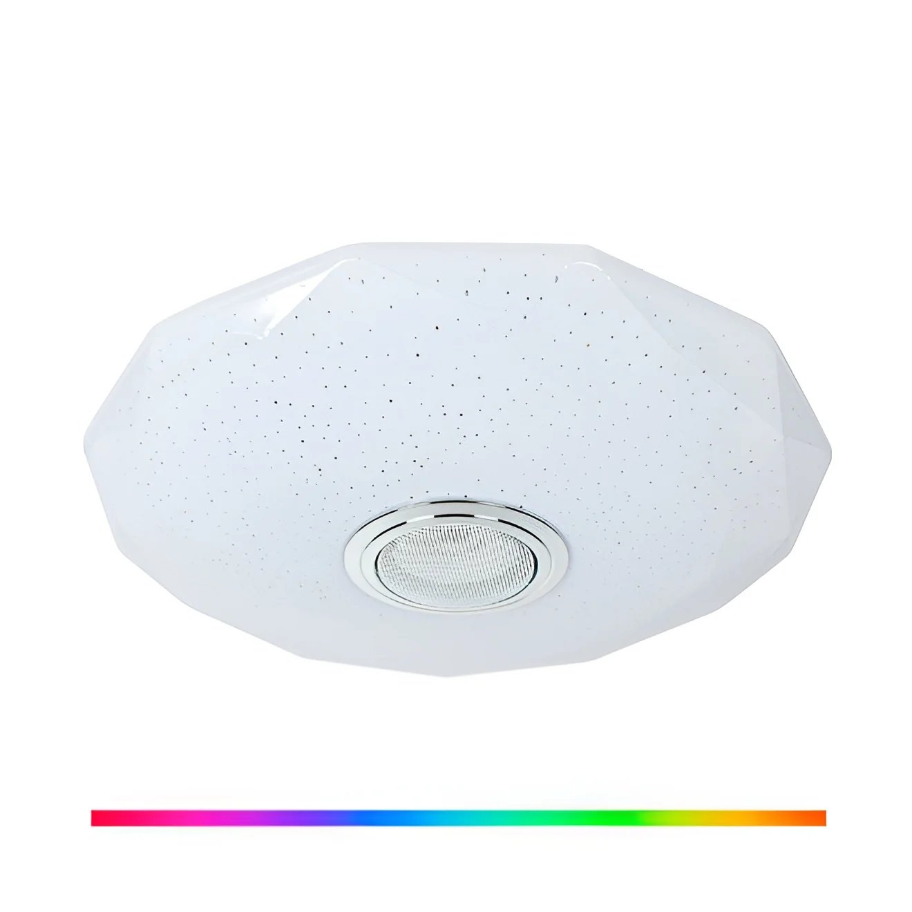 Lámpara Plafón LED RGB Bluetooth TRITON 33 CM, Luz Led y Altavoz Bluetooth Integrado - BEL AIR HOME