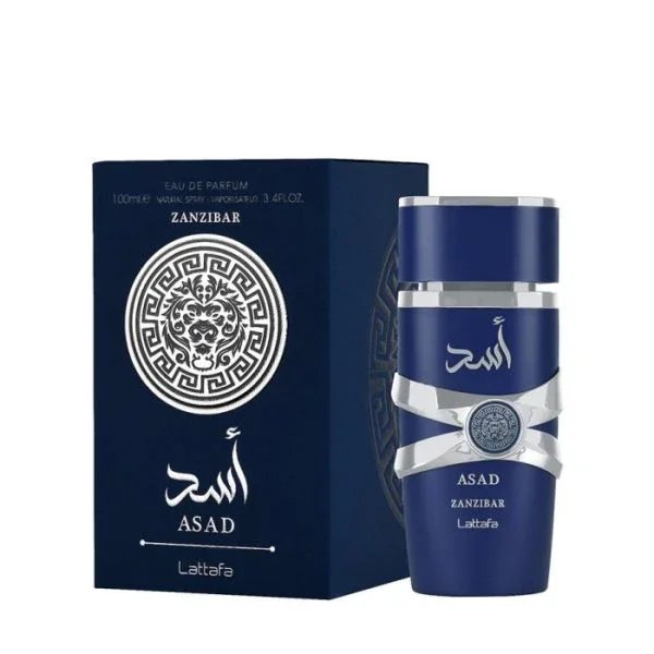 Perfume Asad Azul Zanzíbar Lattafa - Fragancia de Hombre Eau De Parfum