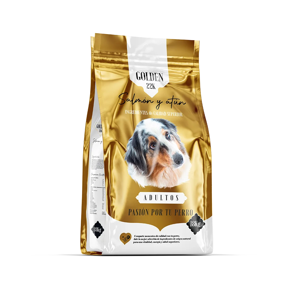 Pienso Golden 22k Salmón y Atún para Perros Adultos - Control de Peso