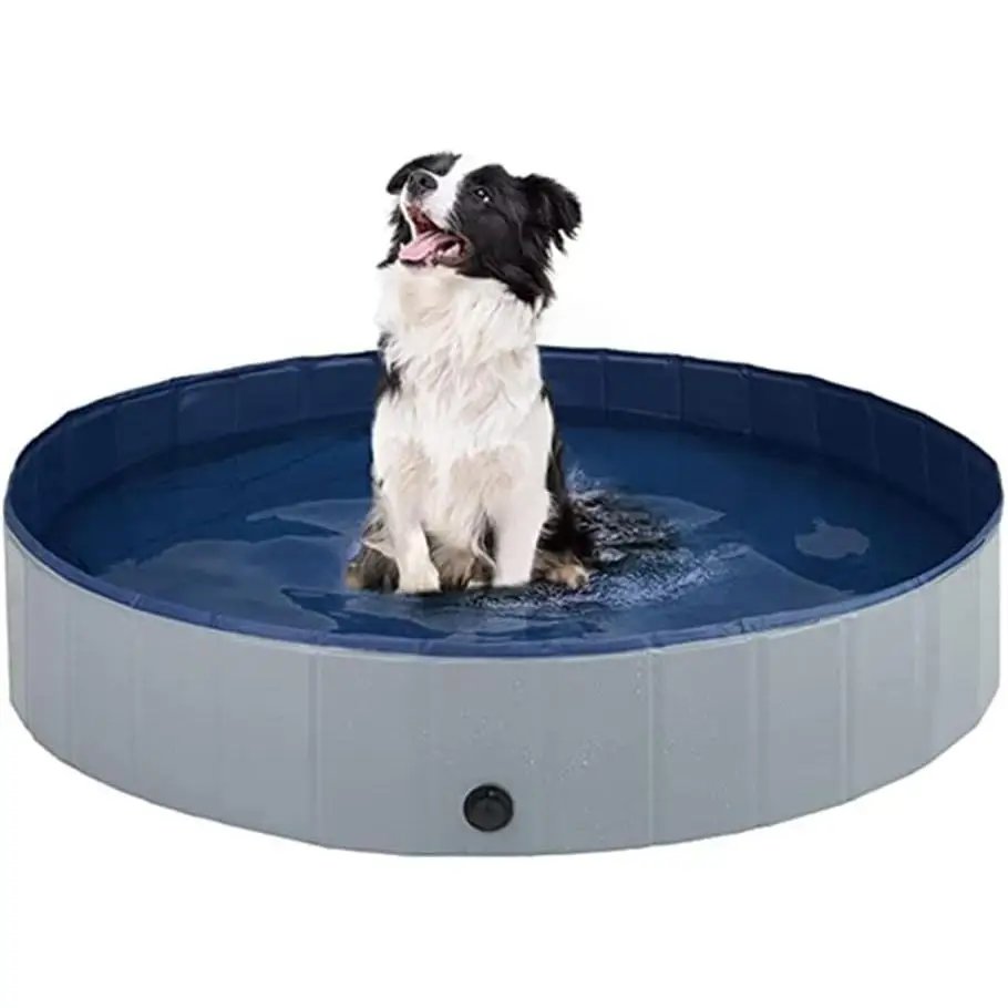 Piscina Plegable para Perros Gatos Bañera Portátil para Mascotas Plegable PVC Antideslizante y