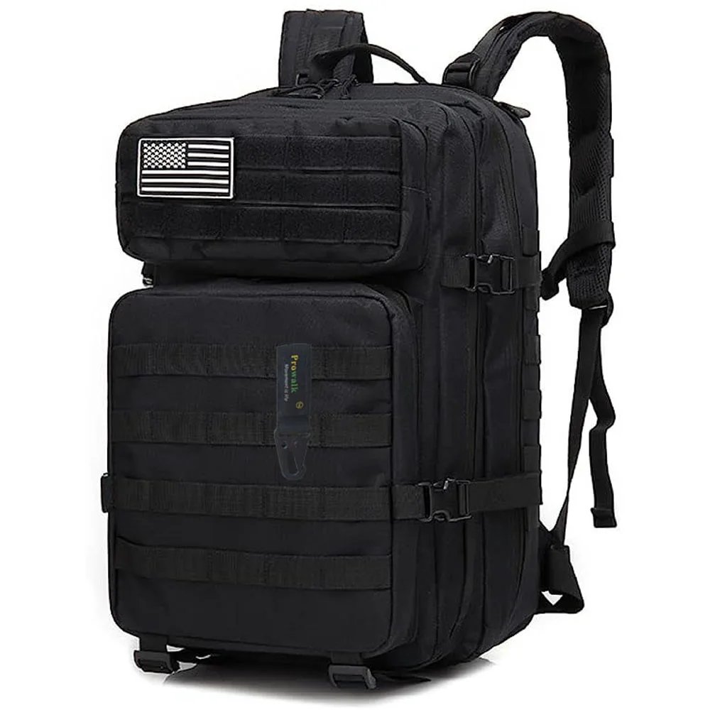 Prowalk Mochila Táctica Marce 45L, unisex, multifuncional e impermeable con sistema Molle EDC.