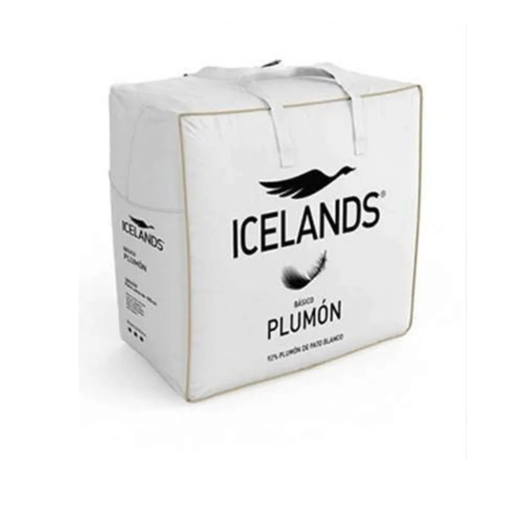 Relleno Nórdico ICELANDS Básico 275G/M2 Color Blanco 92% Plumon Pato Blanco 8% Pluma Pato Blanco.