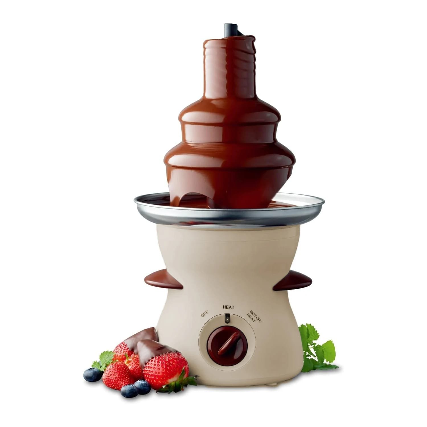 SILVANO Fuente de fondue de chocolate de 3 niveles, 80W, máquina calentadora eléctrica de chocolate
