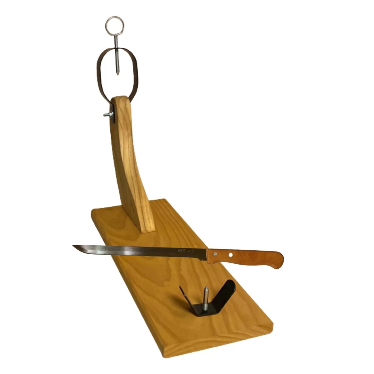 Soporte Jamonero + Cuchillo para Cortar Pata y Paleta de Jamón - Maxia Market