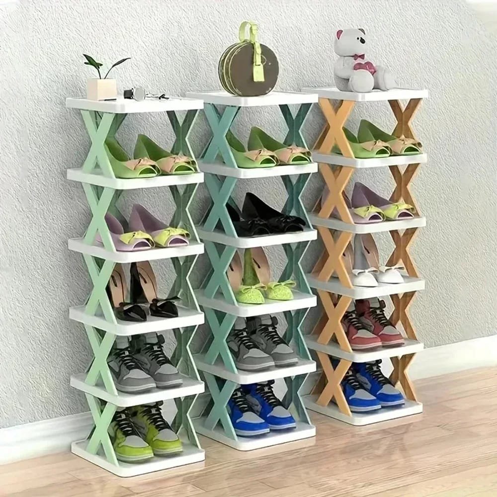 Zapatero Apilable y Ajustable para Hogar - Organizador de 5 Niveles para Botas Altas, Zapatos de